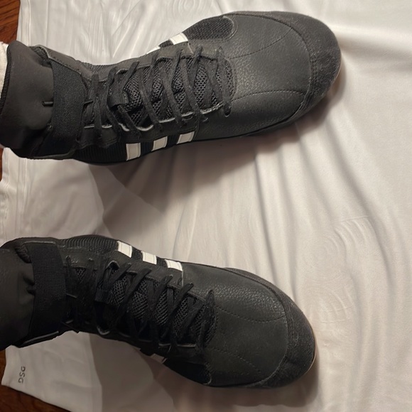 COPY - Adidas HVC 2 Adult Wrestling Shoes AQ3325 - Black, White - Picture 2 of 4